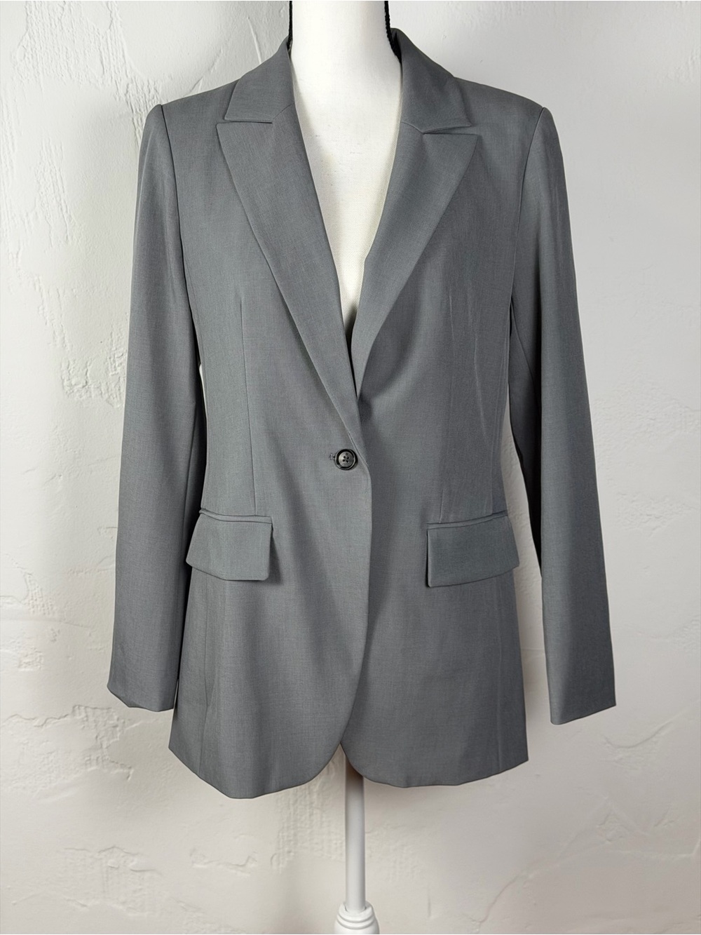 Gorgeous Banana Republic Grey Single-Button Tailored Blazer -Perfect NWT